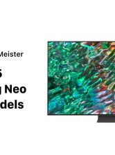Featured image with a Samsung NEO-QLEd Tv. The header says "Top 5 Samsung Neo-QLED Models"
